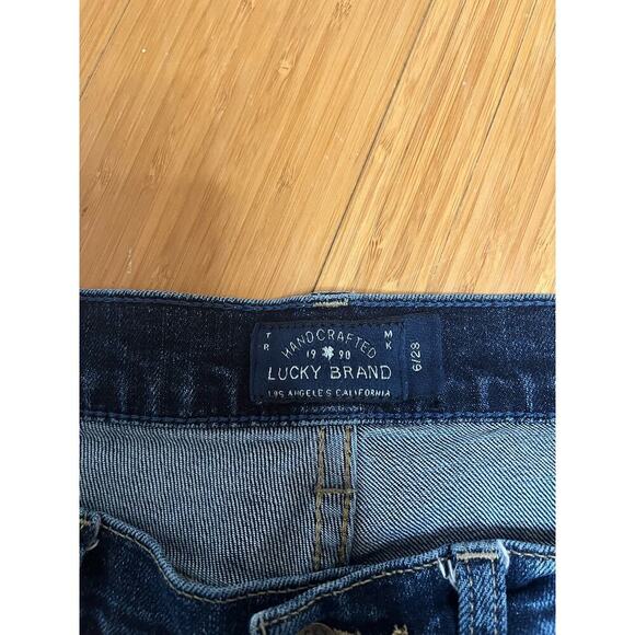 Lucky Brand Jeans Sienna Slim Boyfriend Women’s 6/28 Distressed Raw Hem Boho - Picture 3 of 16